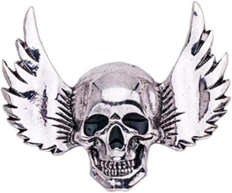 Aisoway 3d Winged Skull Brooch Lapel Pin Halloween Evening Party