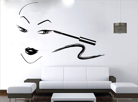 Amazon Wall Decal Window Sticker Beauty Salon Woman Face Eyelashes