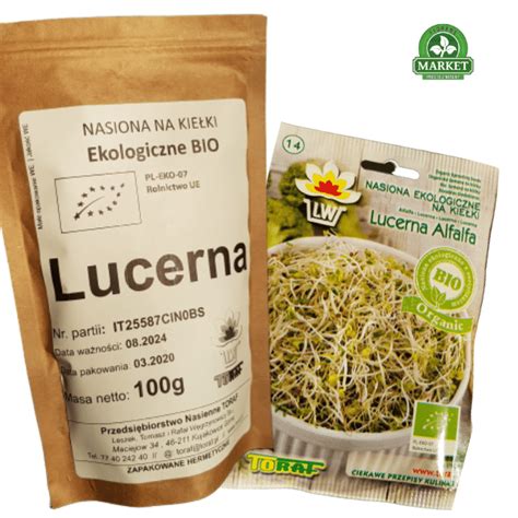 Nasiona na kiełki Ekologiczne LUCERNA ALFALFA Florens Market