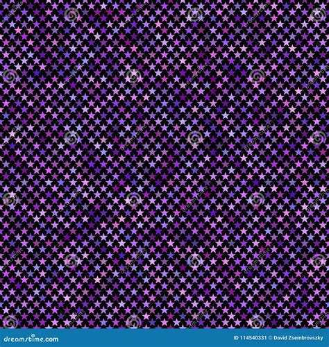 Purple Seamless Pentagram Star Pattern Background Stock Vector
