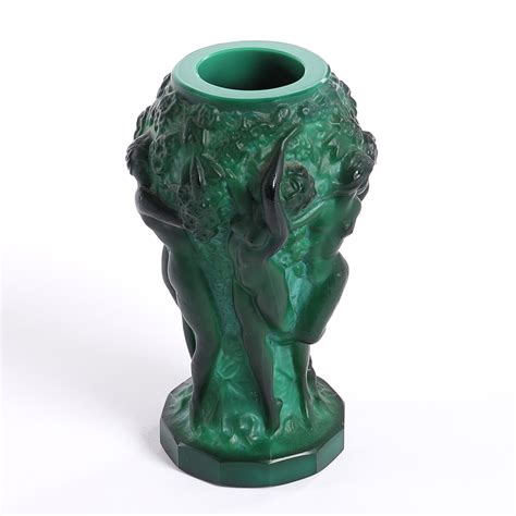 Images For 1849506 VAS Malachite Glass Art Deco Frantisek Pazourek