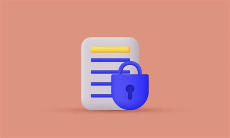 Illustration Document Security Shield Lock Vector Icon 3d Symbols Isolated On Background