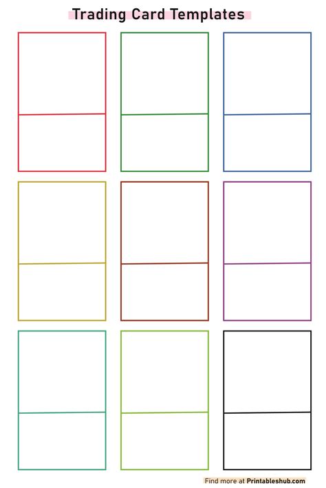 Free Printable Blank Trading Card Templates PDF Included Printables Hub