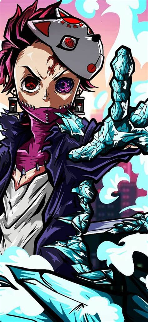 1080P Descarga Gratis Tanjiro Magenta Art Asesino De Demonios Mha