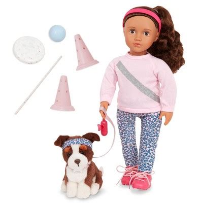 Our Generation Natalia & Nillie 18" Doll & Pet Training Set : Target