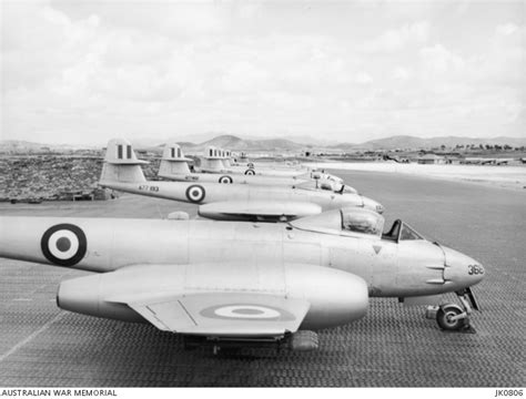 Kimpo South Korea 1953 A Line Of Gloster Meteor Mk 8 Aircraft Of No