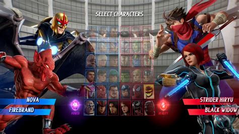 Nova And Firebrand Vs Strider Hiryu And Black Widow Very Hard Ai Marvel