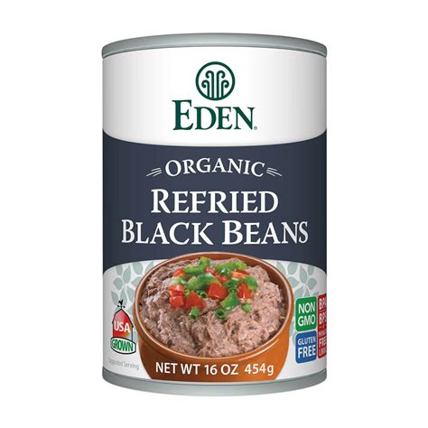 Eden Foods Organic Refried Black Beans 16 Oz Vitacost