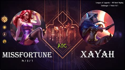 Adc Missfortune Vs Xayah Kr Ranked C Youtube