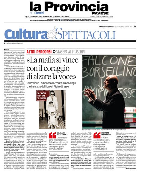 Novembre La Provincia Pavese Mafia Libri Cultura