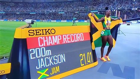 Shericka Jackson 21 41 WINS 200m FINAL At BUDAPEST WORLD CHAMPIONSHIP