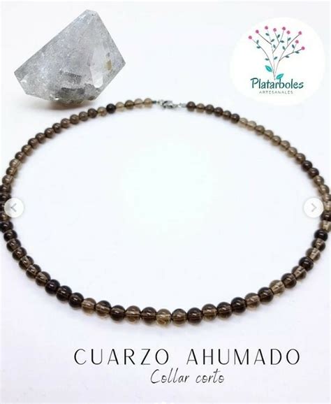 Collar Corto Cuarzo Ahumado Comprar En Platarboles