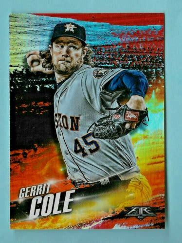 Gerrit Cole 2018 Topps Fire Card Hs 21 Yankees Ace Ebay