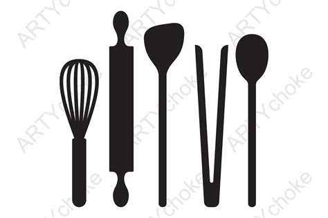 Baking Utensils Svg File For Cricut Graphic By Artychoke Design