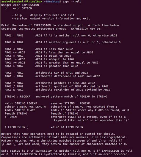 Comando Expr No Linux Exemplos Acervo Lima