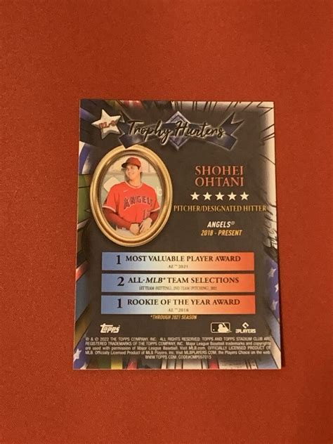 2022 Topps Stadium Club Chrome Trophy Hunters RL 8 Shohei Ohtani EBay