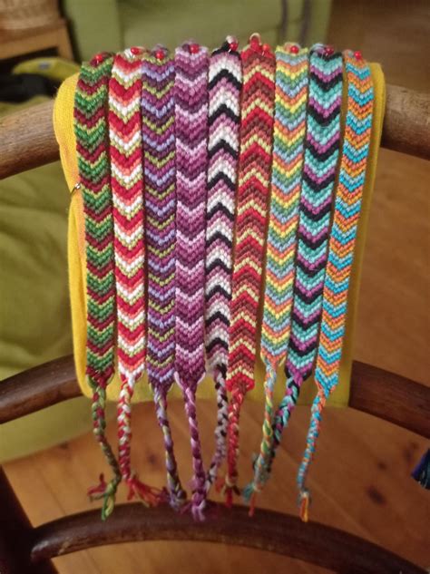 I made friendship bracelets with color palettes based on all of the ...