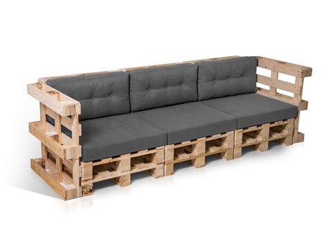 PALETTI 3 Sitzer Sofa Aus Paletten Natur