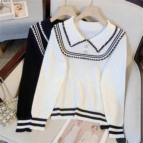 Jual Sweater O Neck Chanel Style Atasan Rajutanslimfit Wanita Sweater