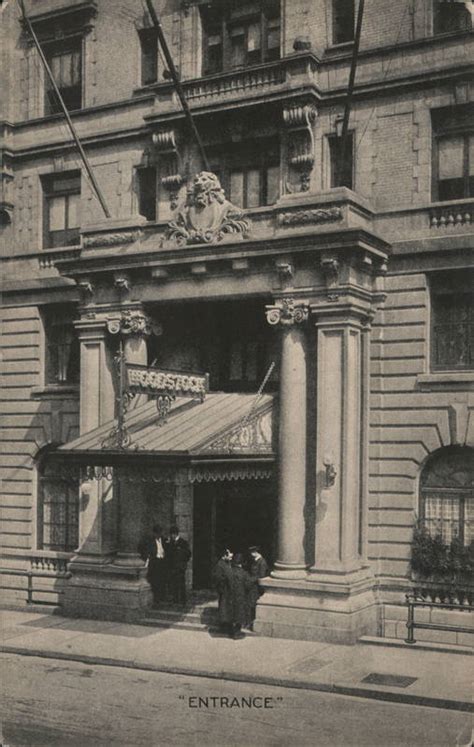 Entrance Of Hotel Woodstock Times Square East New York City Ny Postcard