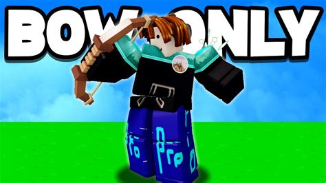 I Tried The Bow Only Challenge In Roblox Bedwars Youtube