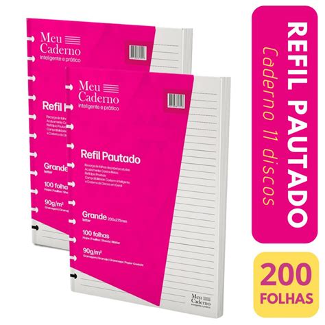 Refil Para Tilidisco 90g m² Tilibra Compatível Serve Caderno