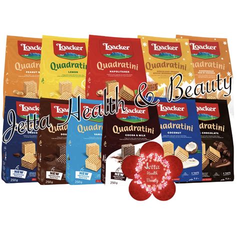 Jual Loacker Quadratini Wafer Cocoa Milk Coconut Dark Chocolate Lemon