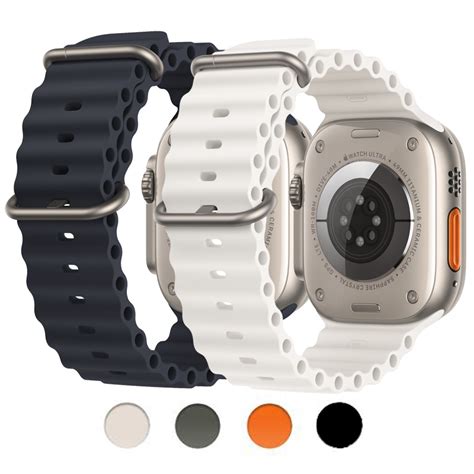 Pulseira De Silicone Oceânica Para Relógio Apple Ultra 49mm Série 8 7 6