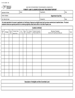 Fillable Online Forest Land Classification And Treatment Report A