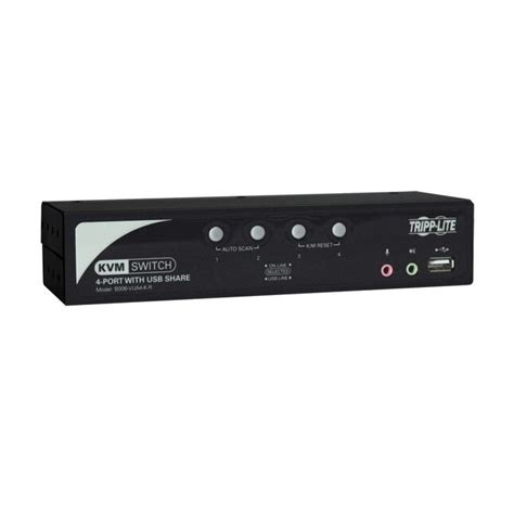 Interex By Tripp Lite Tripp Lite Trl B006 Vua4kr 4 Port Kvm Switch With Audio 2 Port Usb 20 Hub