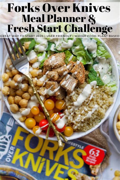 Forks Over Knives Meal Planner And Fresh Start Challenge Whole Food Recipes Plant Based Recipes