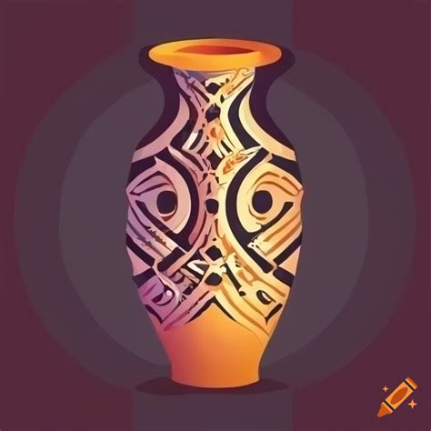 Detailed Tribal Vase In 2d Vector Art On Craiyon