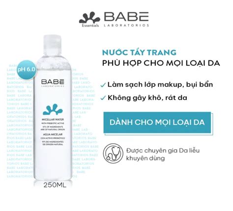 N C T Y Trang D U Nh Cho Da Nh Y C M Babe Essentials Prebiotic Micellar Water Ml Aemi