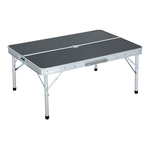 Table Camping Pliante Noire Bancs