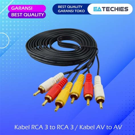 KABEL AV TO AV KABEL RCA 3 To RCA 3 KABEL MERAH PUTIH KUNING 1 5M