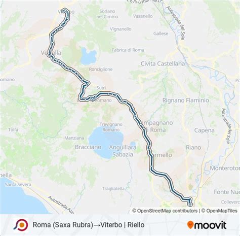 Linea Cotral Orari Fermate E Mappe Roma Saxa Rubra Viterbo