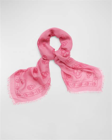 Alexander Mcqueen Skull Wool Scarf Neiman Marcus