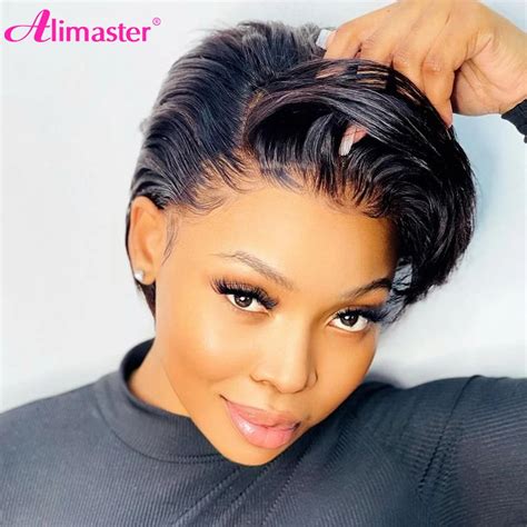 Short Human Hair Wigs Bob Wig Lace Front Human Hair Wigs For Women Pixie Cut Wig