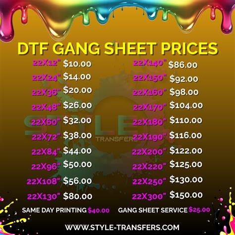 Custom Printed Dtf Transfer 1001