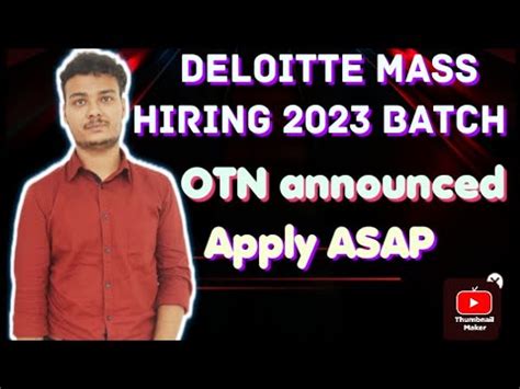 DELOITTE OTN OFF CAMPUS MASS Hiring Announced For 2023 Batch Apply