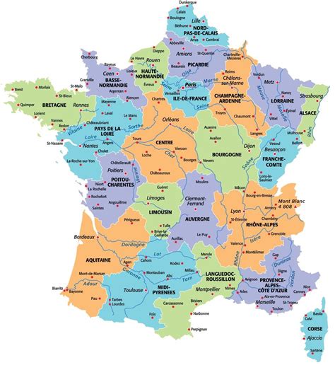 Carte Regions France