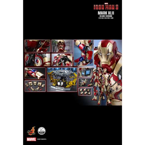 READY STOCK HOT TOYS QS008 IRON MAN 3 MARK XLII DELUXE VERSION 1 4TH SCALE COLLECTIBLE