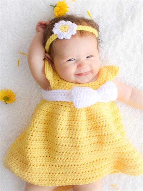 Simply Spring Crochet Baby Dress: Newborn-6 Months - Winding Road Crochet