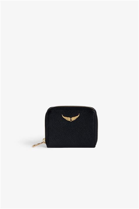 Porte Monnaie Mini ZV Portefeuille Noir Femme Zadig Voltaire