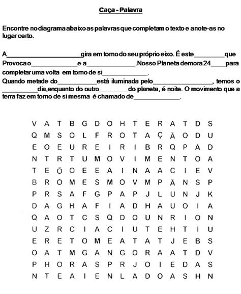 18 Atividades Sobre Os Movimentos Da Terra Para Imprimir A3e