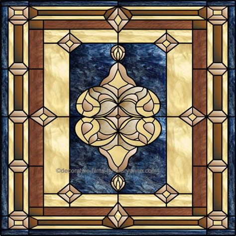 Bevel Stained Glass Window 1 Square B 30