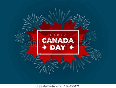 Happy Canada Day Greetings Vector Illustration Stock Vector Royalty