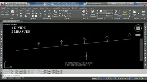 How To Divide And How To Measure Lines And Curves In Autocad Youtube