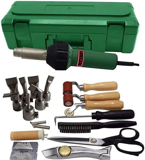 V W Professional PVC Roofing Welding Tools Heat Gun Kit Plastic Welder Hot Air Weld Gun