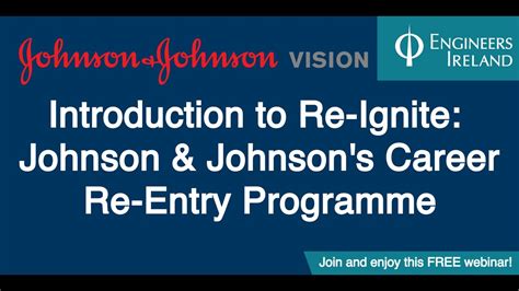 2023 April Johnson And Johnson Re Ignite Career Re Entry Program Youtube